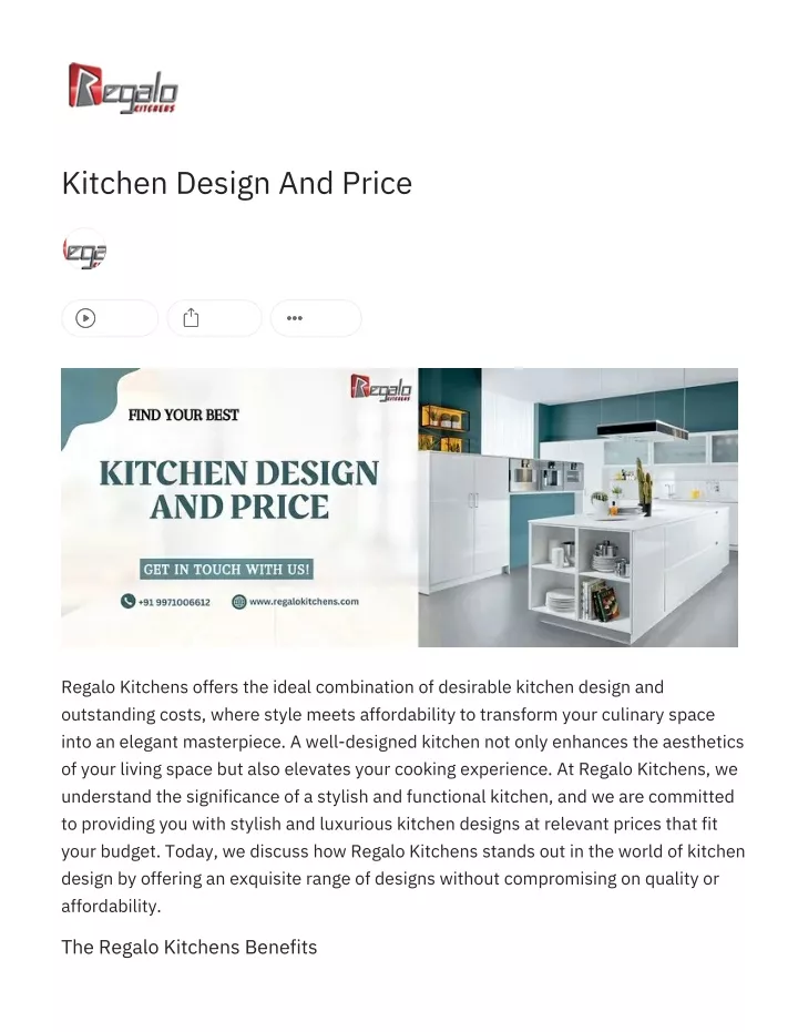 kitchen design and price