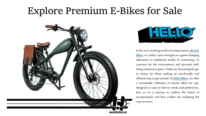 explore premium e bikes for sale