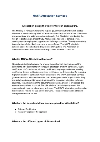mofa attestation services