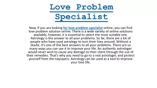 Love Problem Specialist