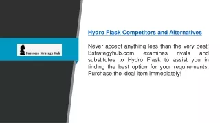 Hydro Flask Competitors And Alternatives | Bstrategyhub.com