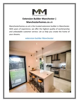 Extension Builder Manchester  Manchesterhomes.co.uk