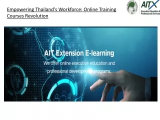 Empowering Thailand's Workforce Online Training Courses Revolution