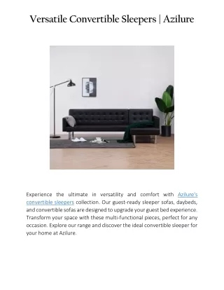 versatile convertible sleepers azilure