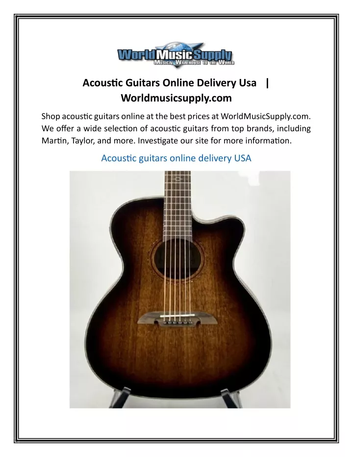 acoustic guitars online delivery