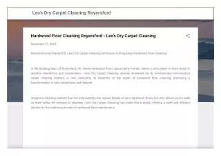 Hardwood Floor Cleaning Royersford - Leo's Dry Carpet Cleaning