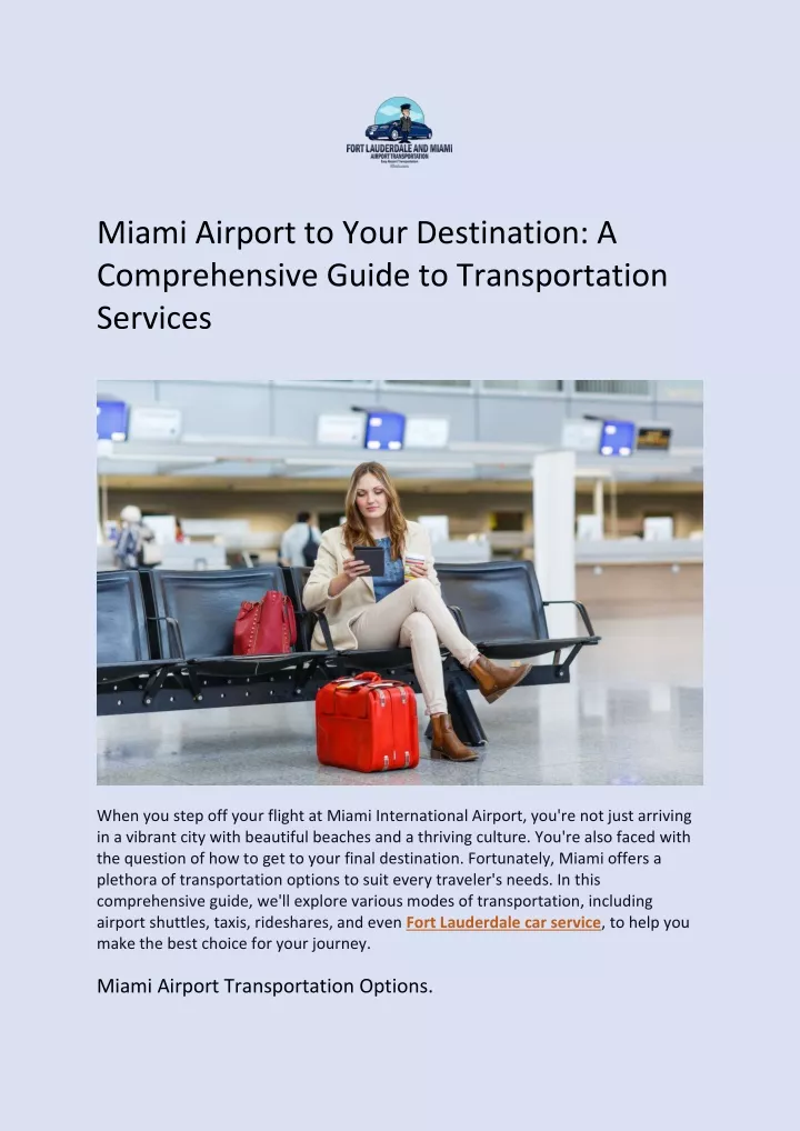 miami airport to your destination a comprehensive