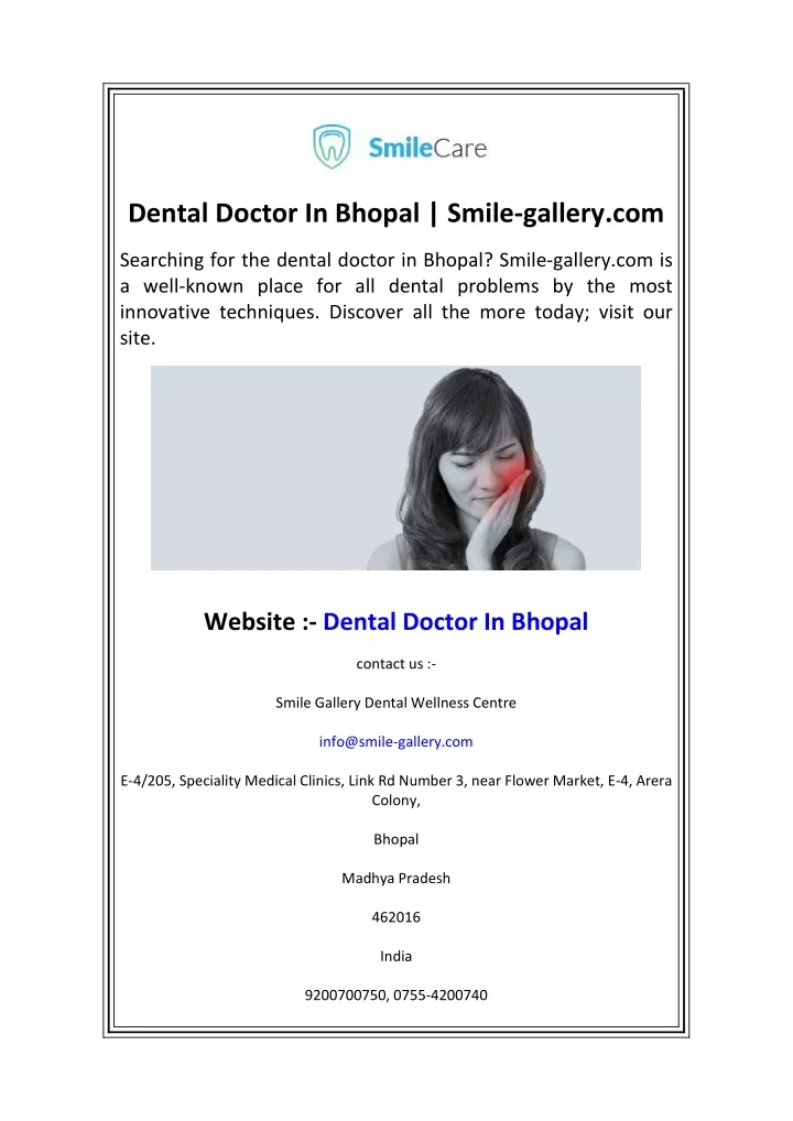 dental doctor in bhopal smile gallery com