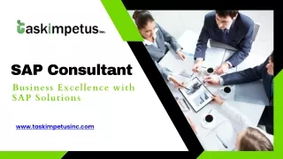 Best SAP Consultant Job – Business Excellence with SAP Solutions