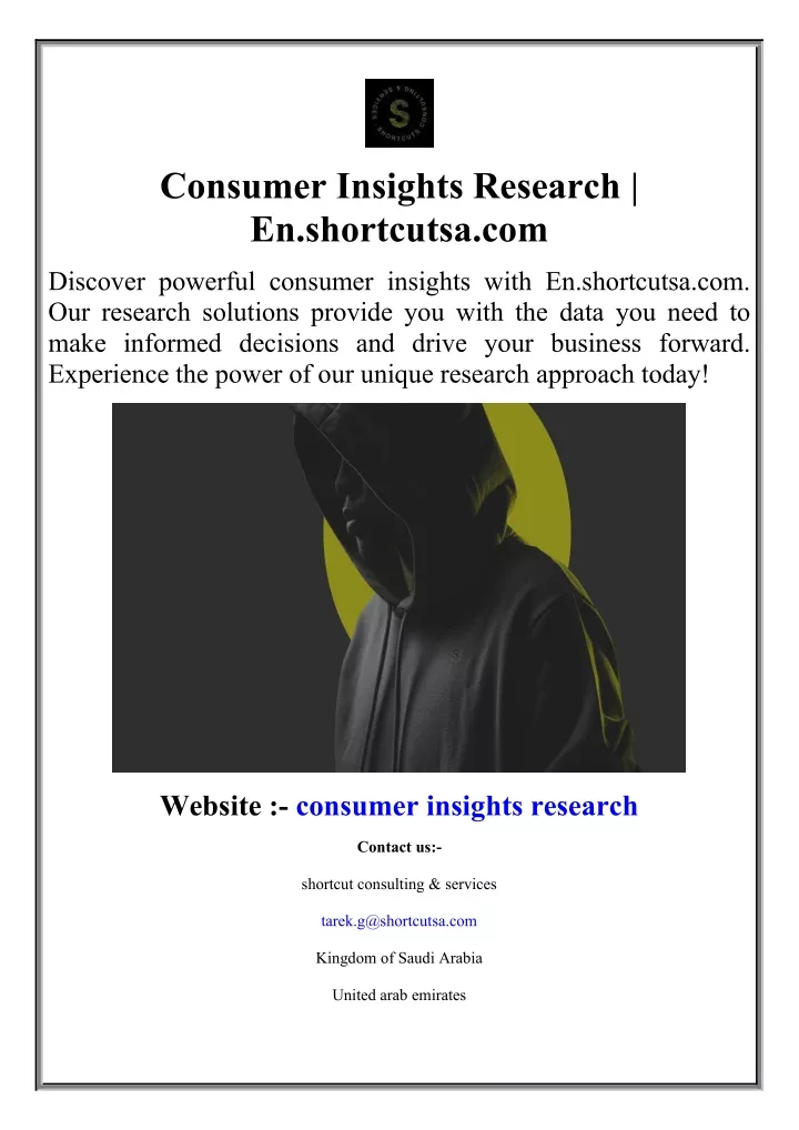 consumer insights research en shortcutsa com