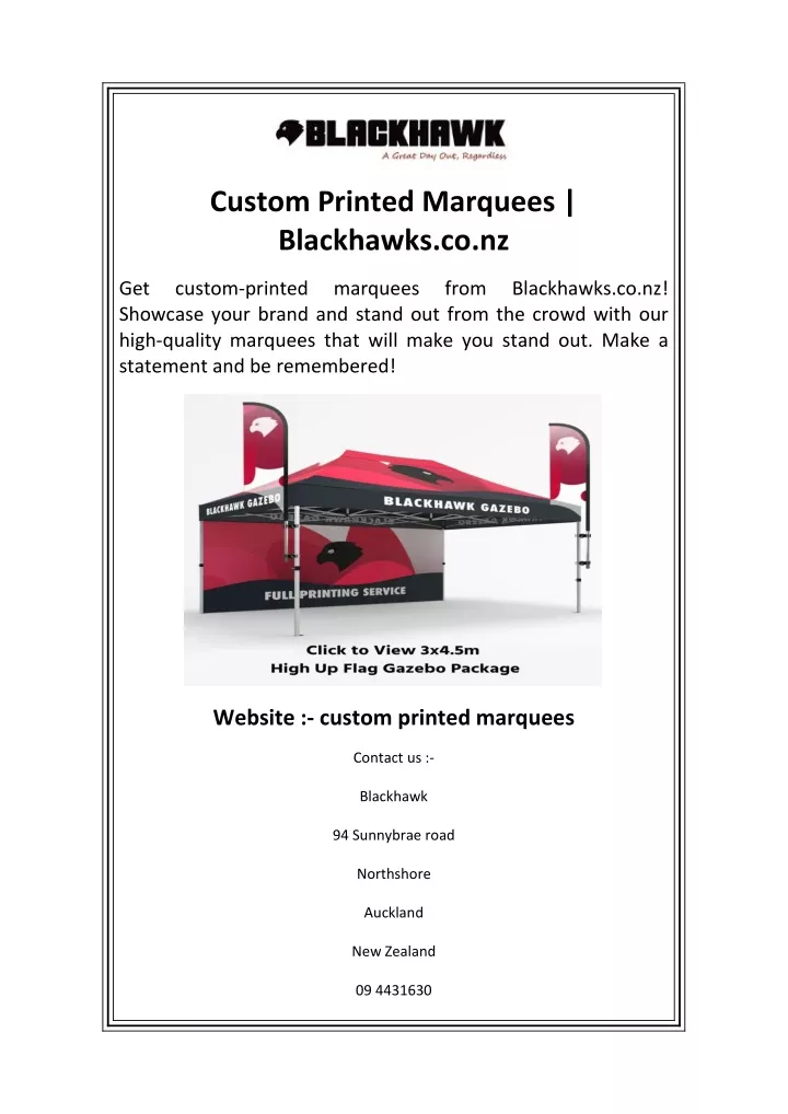 custom printed marquees blackhawks co nz