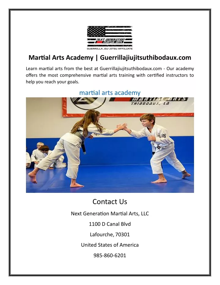 martial arts academy guerrillajiujitsuthibodaux