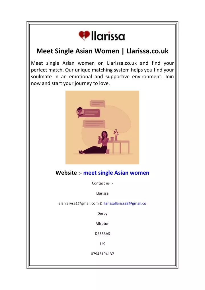 meet single asian women llarissa co uk