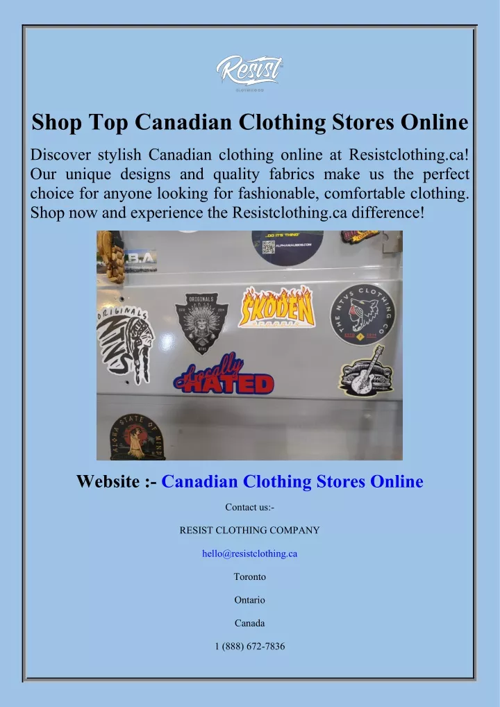 shop top canadian clothing stores online