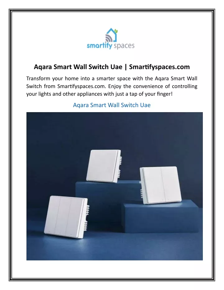 aqara smart wall switch uae smartifyspaces com