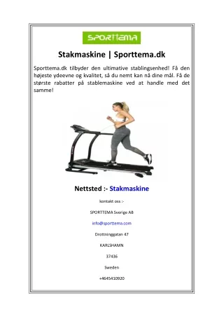 Stakmaskine  Sporttema.dk