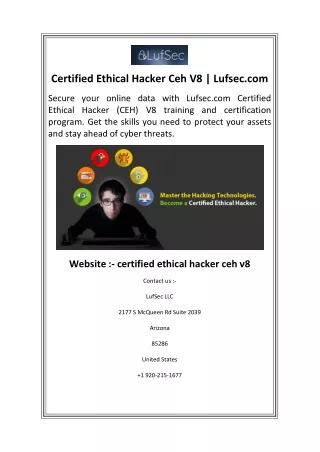 certified ethical hacker ceh v8 lufsec com