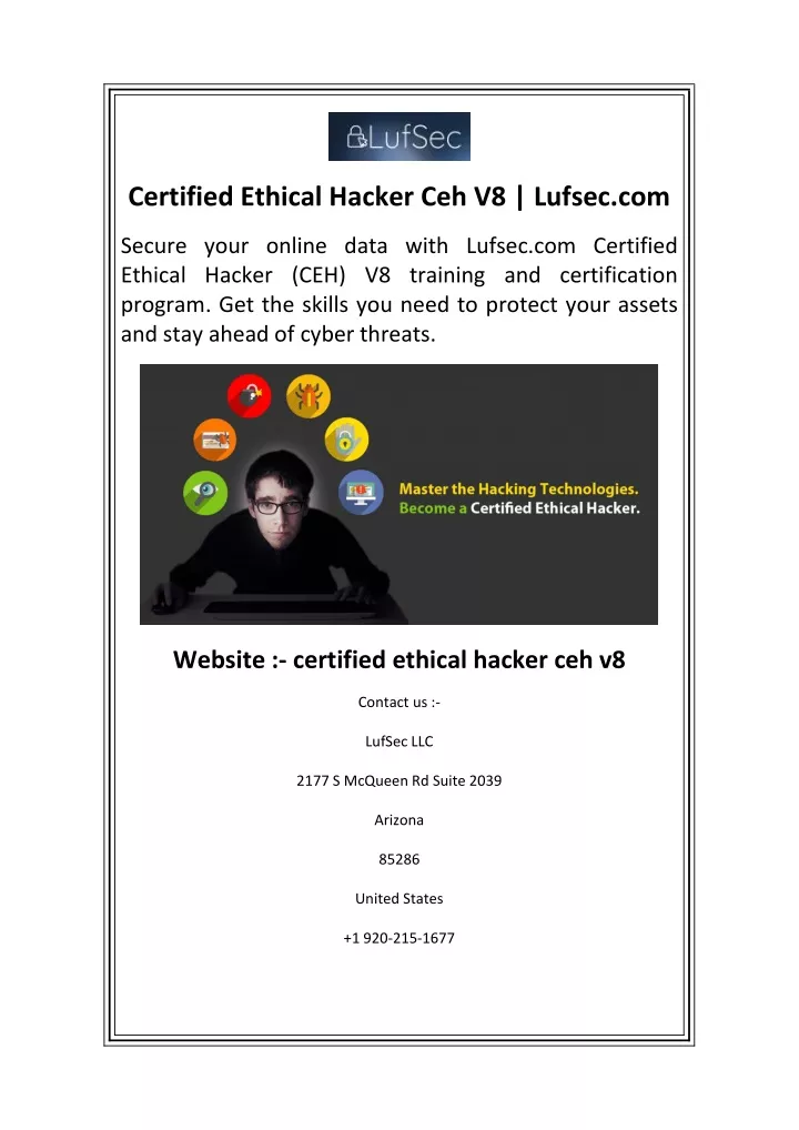 certified ethical hacker ceh v8 lufsec com