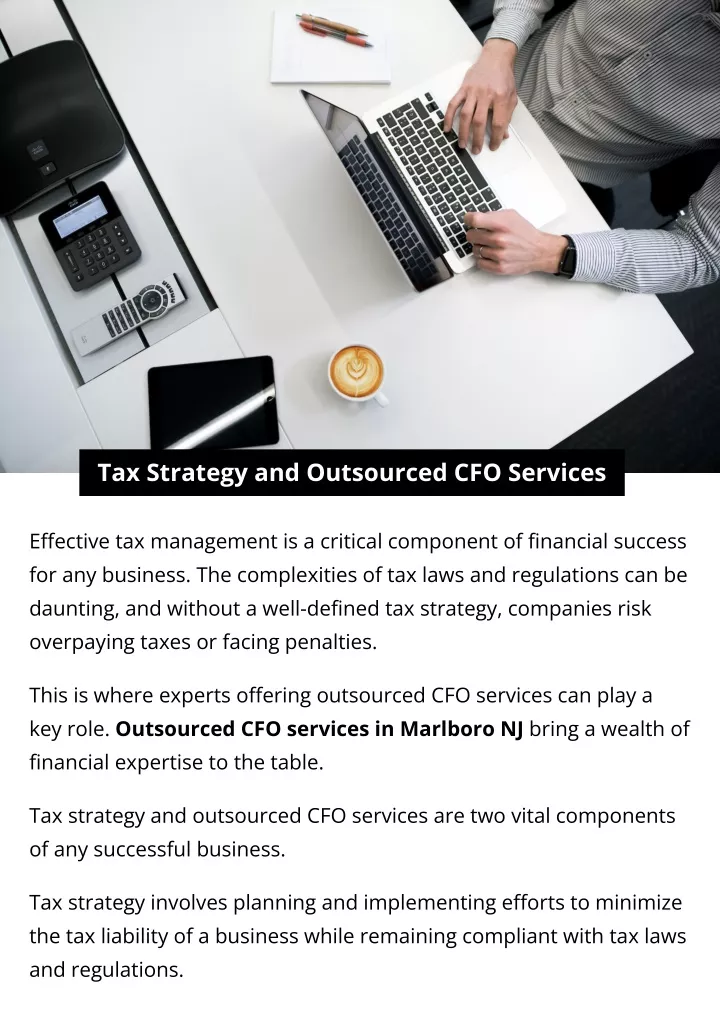 tax strategy and outsourced cfo services