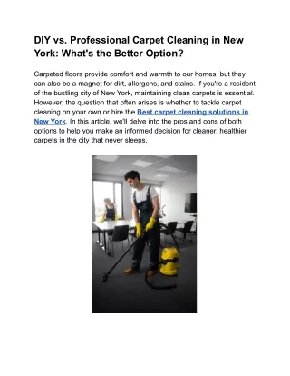 DIY vs. Professional Carpet Cleaning in New York_ What's the Better Option_