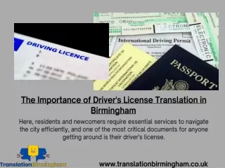 Driver's License Translation in Birmingham
