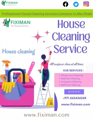 Professional House Cleaning Services Company in Abu Dhabi