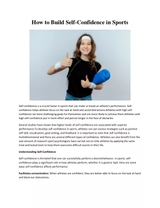 how to build self confidence in sports