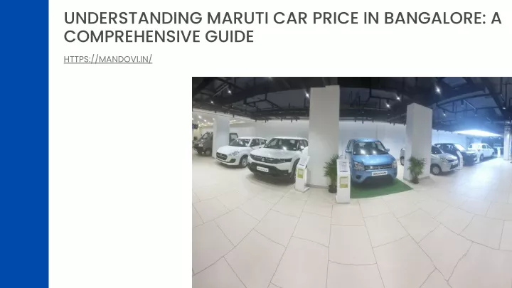 understanding maruti car price in bangalore