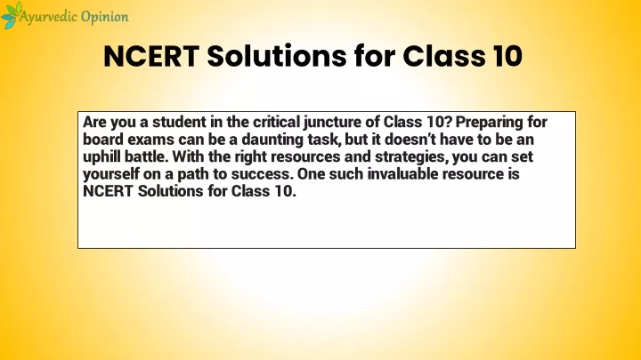 ncert solutions for class 10