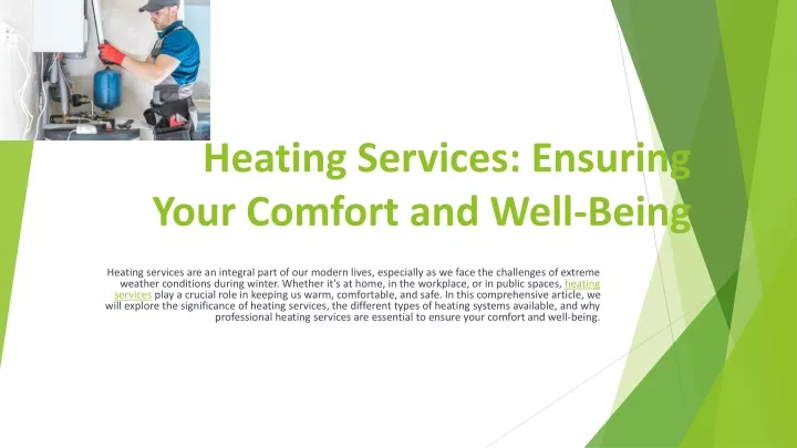 heating services ensuring your comfort and well being