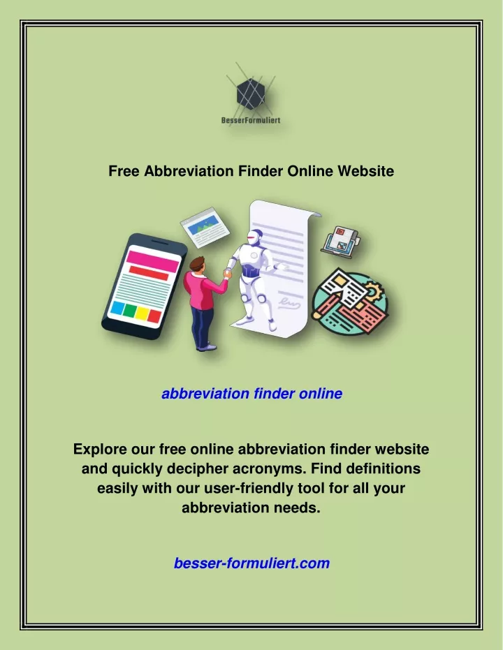 free abbreviation finder online website