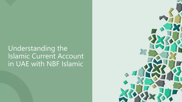 understanding the islamic current account in uae with nbf islamic