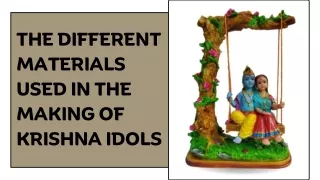 The Different Materials Used in the Making of Krishna Idols