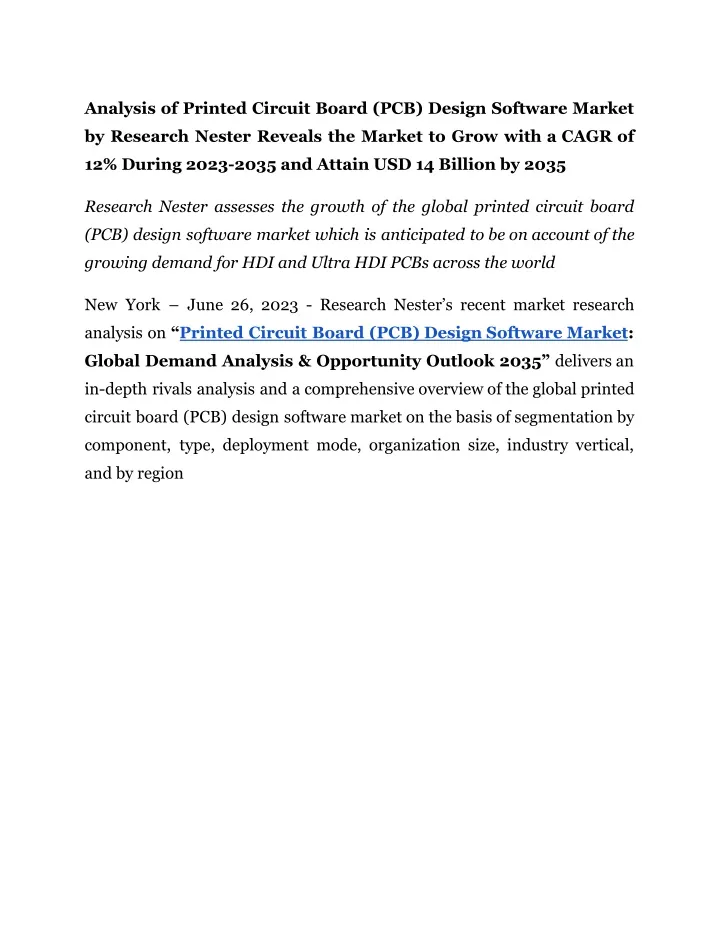 analysis of printed circuit board pcb design