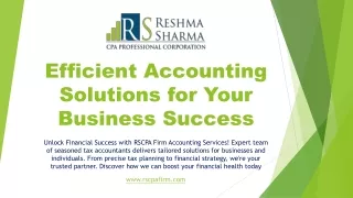 Professional Accounting and Benefits