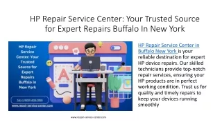 HP Service Repair Center Buffalo, New York - Expert Solutions for Your HP Device