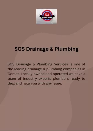 Drainage & Plumbing Company in Dorset