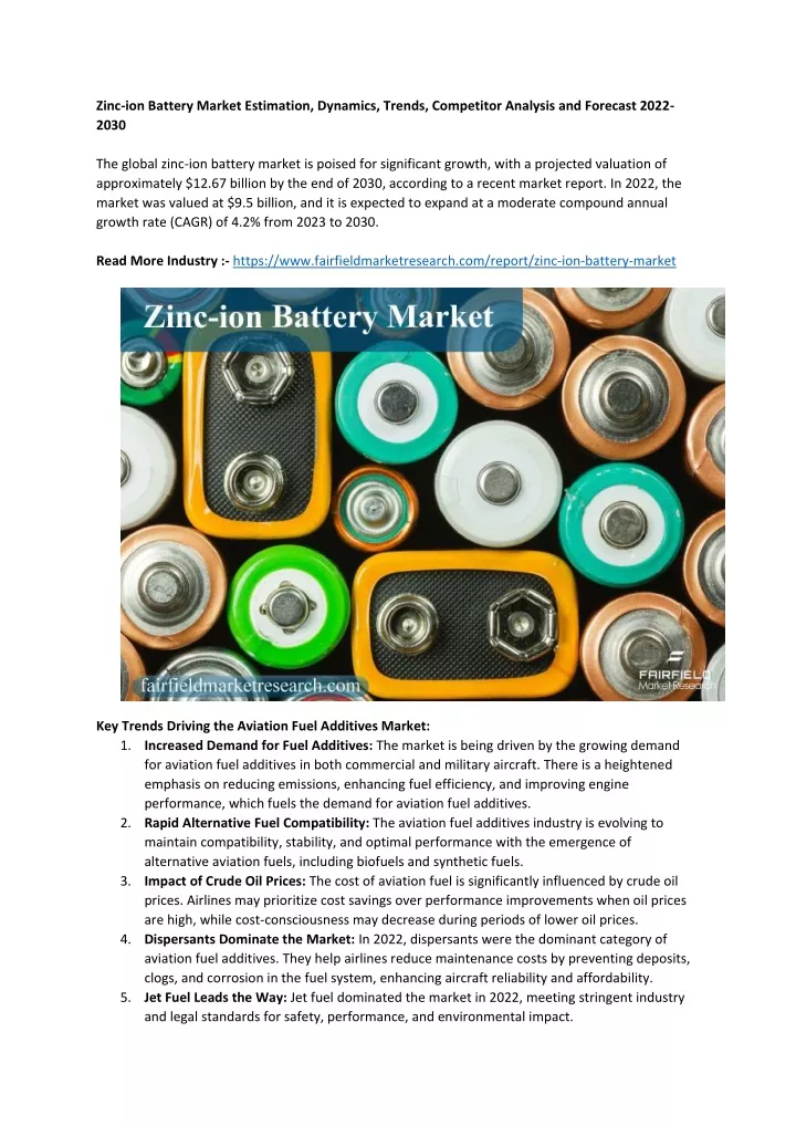 zinc ion battery market estimation dynamics