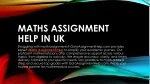 Maths Assignment Help In UK - slide 1