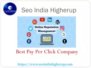 Best Pay Per Click Company - Seo India Higherup pdf