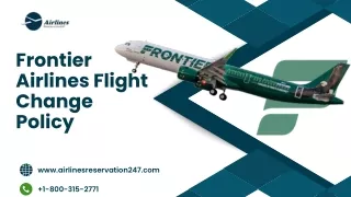 frontier airlines flight change policy