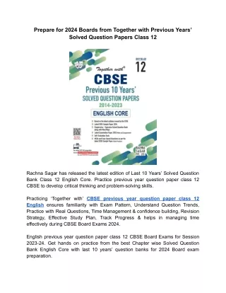 prepare for 2024 boards from together with