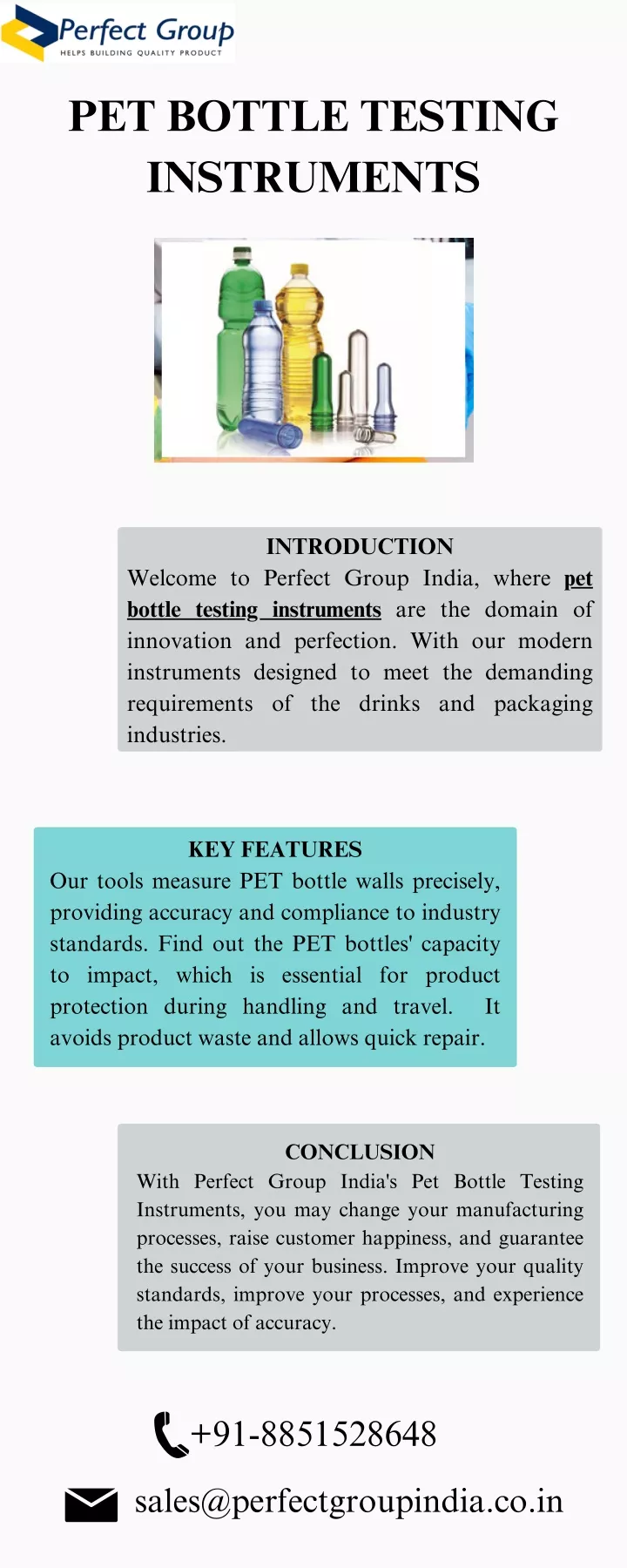 pet bottle testing instruments