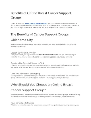 Benefits of Online Breast Cancer Support Groups (2)