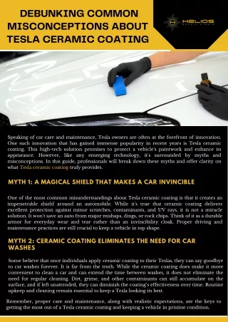 Common Misconceptions about Tesla Ceramic Coating
