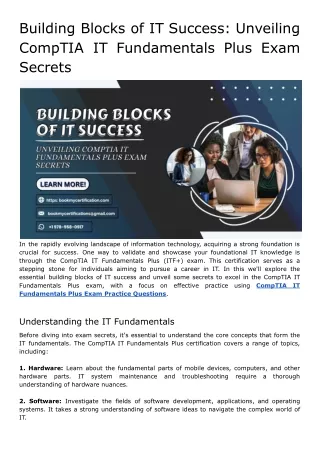 building blocks of it success unveiling comptia