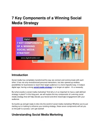 7 key components of a winning social media