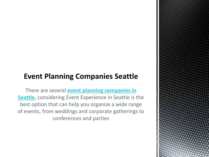 event planning companies seattle