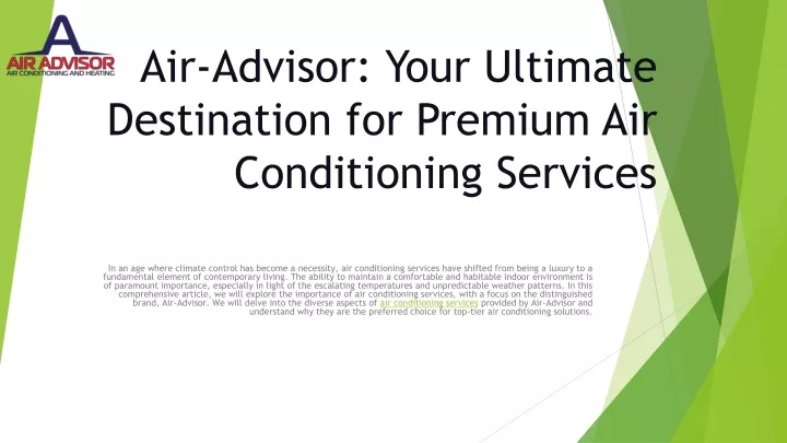 air advisor your ultimate destination for premium air conditioning services
