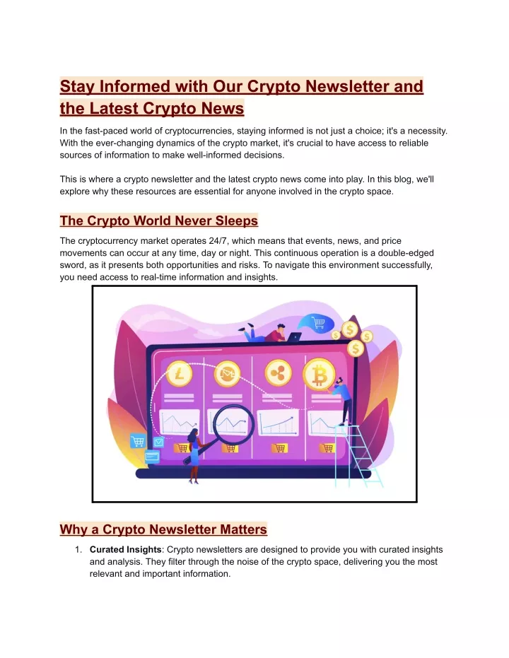 stay informed with our crypto newsletter